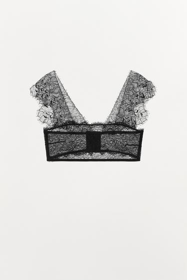 BRALETTE BANDEAU DENTELLE - Noir de Zara - Image 3