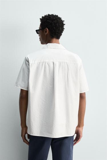 RELAXED FIT POPLIN SHIRT - Oyster-white by Zara - Image 2