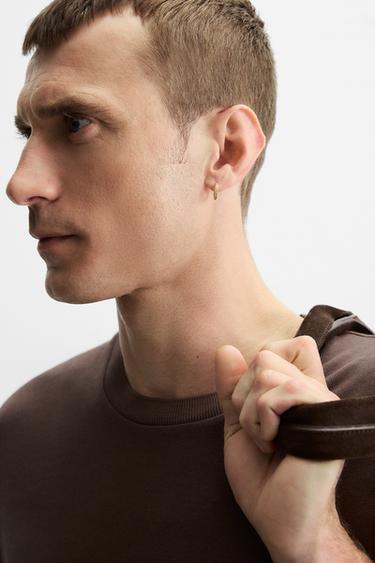 T-SHIRT BASIQUE EN MAILLE - Marron de Zara - Image 4