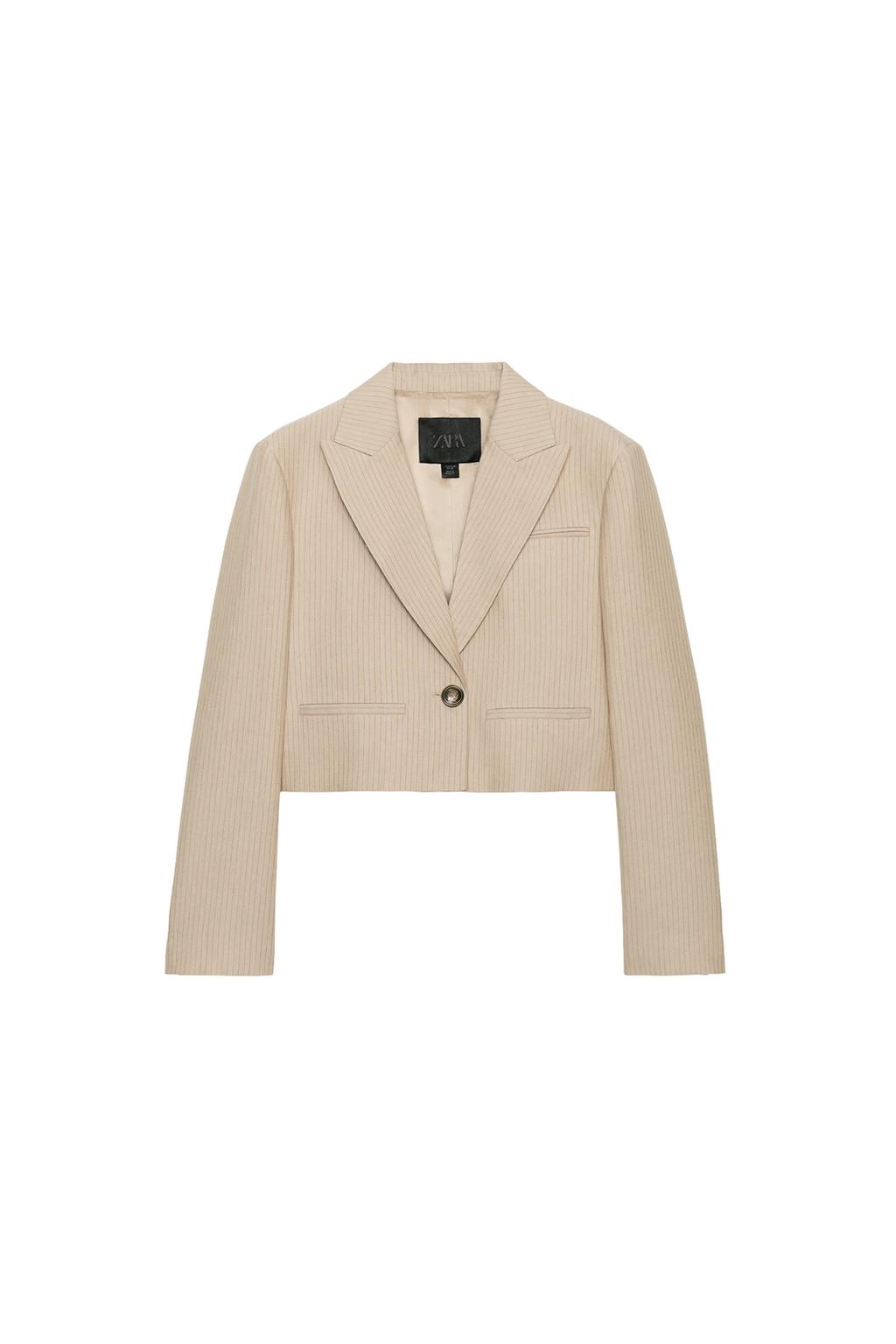 ZW COLLECTION STRIPED CROPPED BLAZER - image 3