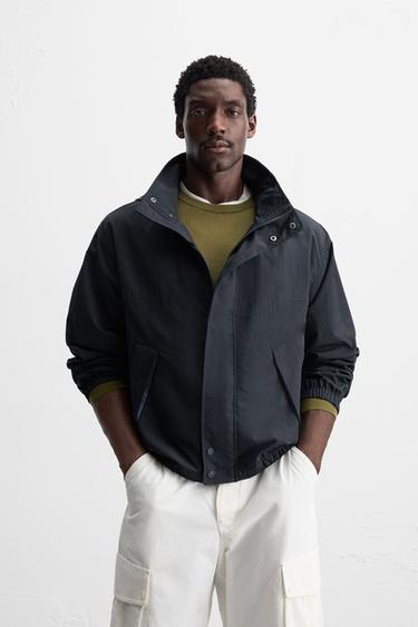 Zara WATER REPELLENT TECHNICAL JACKET - Navy blue