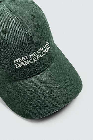 WASHED EMBROIDERY CAP - Green by Zara - Image 5