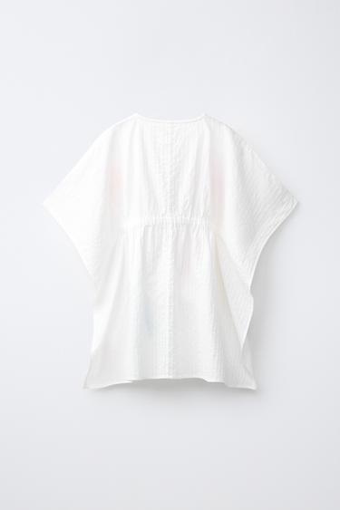 KAFTAN WITH MARINE EMBROIDERED BEADS - Ecru by Zara - Image 1