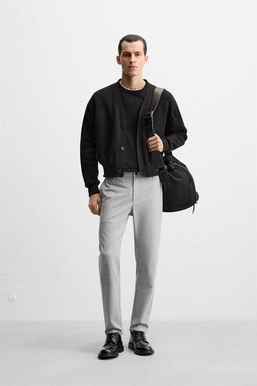 COMFORT SLIM FIT TROUSERS - Grey marl by Zara - Image 0
