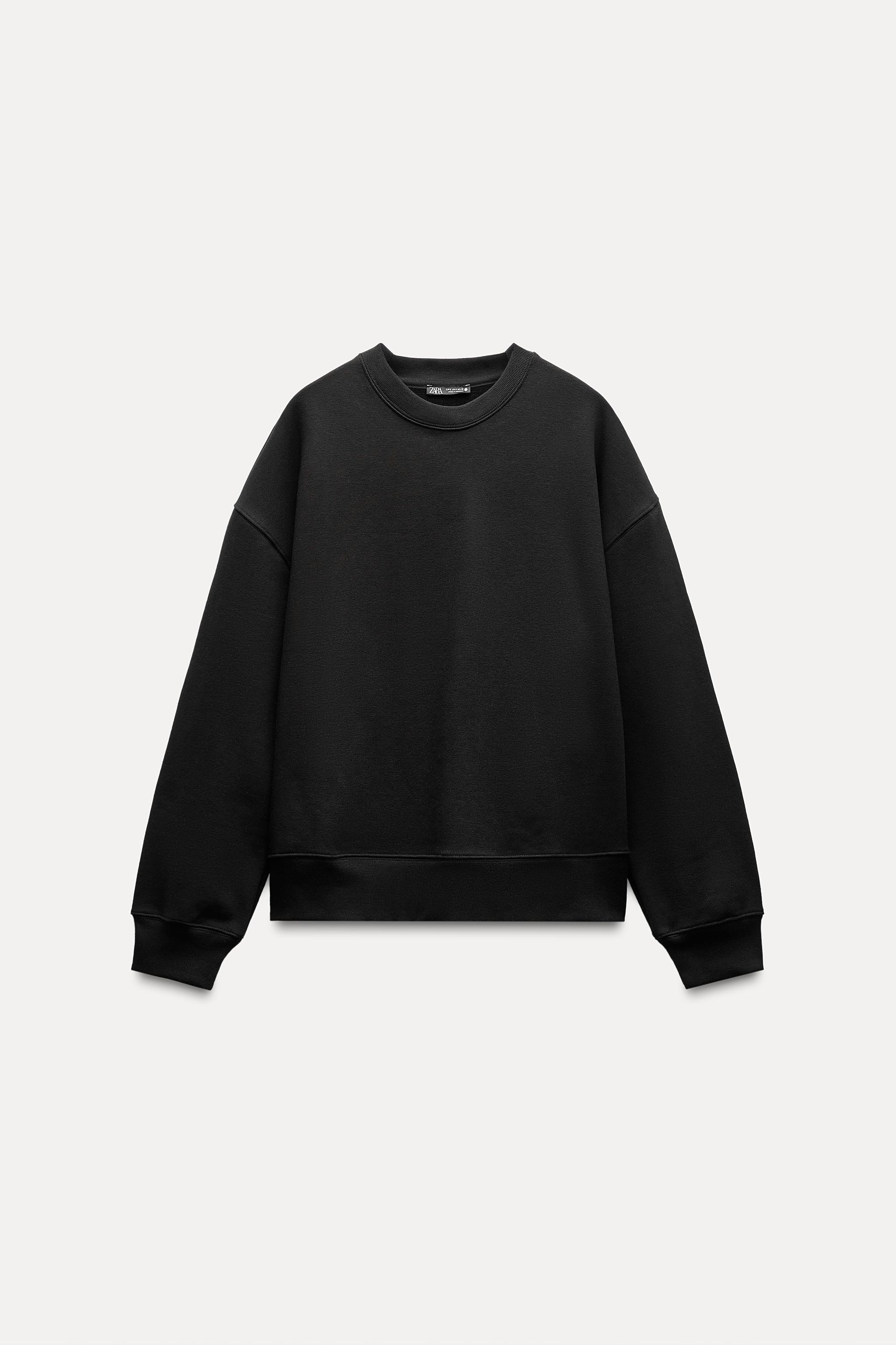 Zara black sweatshirt sale