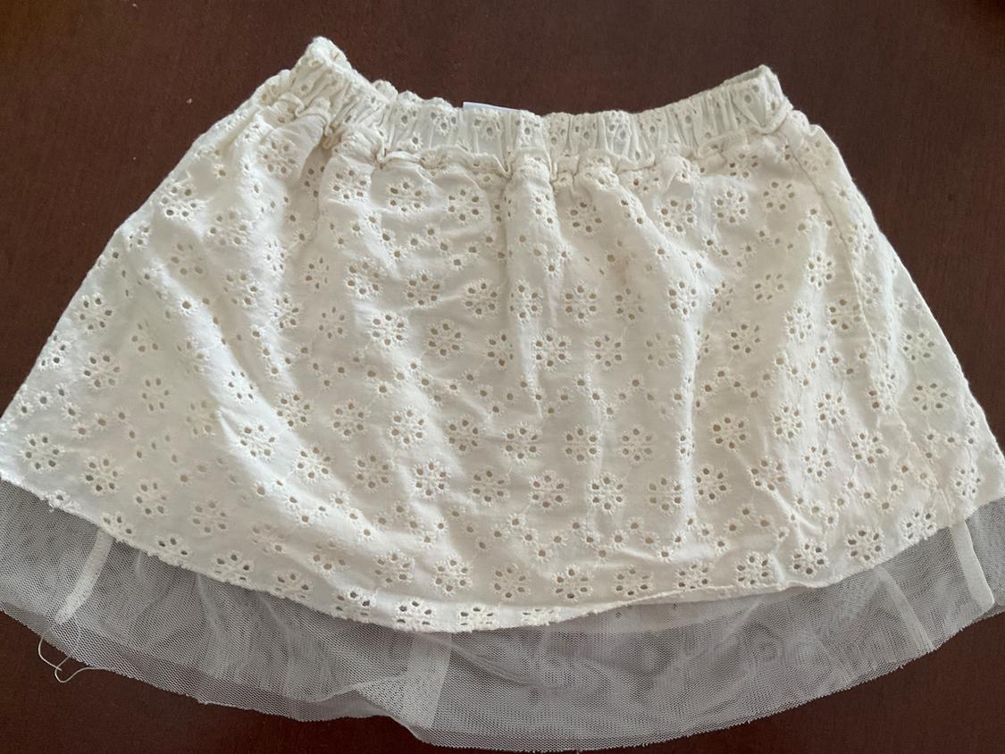 EMBROIDERED SKIRT WITH TULLE