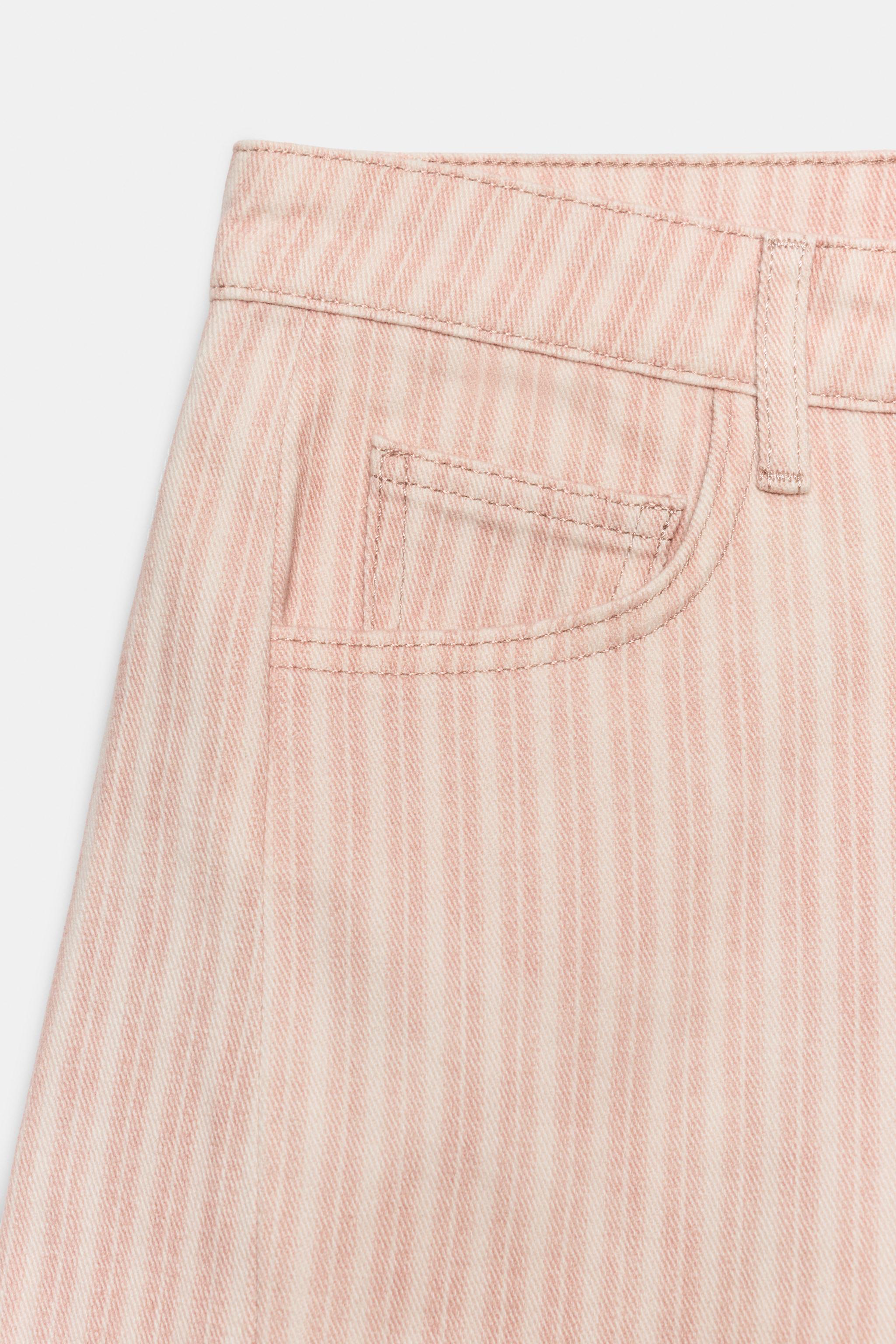 Zara ZW COLLECTION RELAXED FIT ORTA BEL DENIM BERMUDA görsel 3