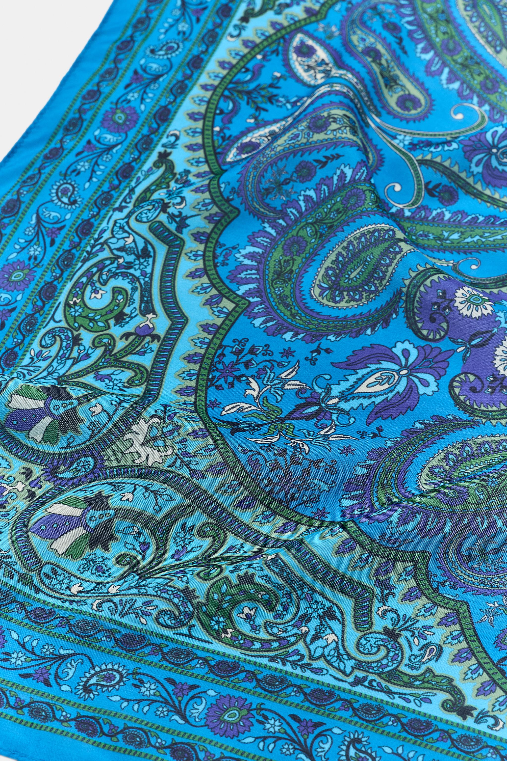 FOULARD BANDANA MODAL ET SOIE À IMPRIMÉ CACHEMIRE