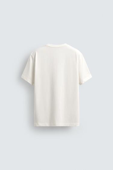 VINYL PRINT T-SHIRT - Oyster-white by Zara - Image 7