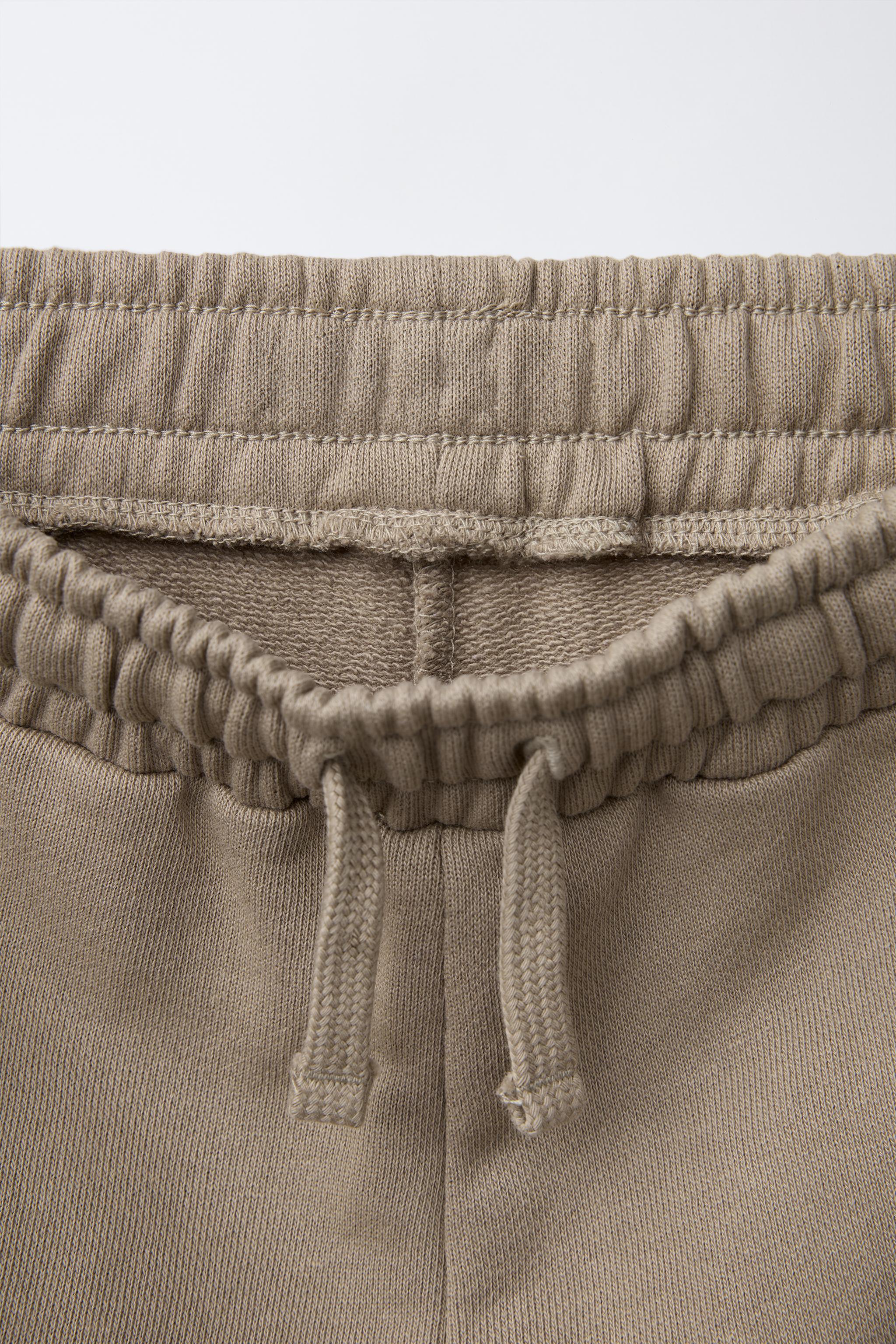 CONTRAST PIPING JOGGING SHORTS - Beige | ZARA United States