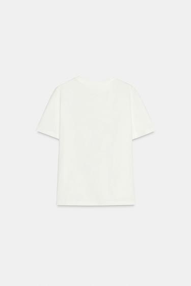 T-SHIRT À FERMOIR - Blanc de Zara - Image 5