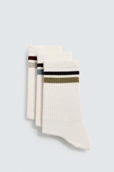 Zara 3-PACK STRIPED SOCKS - various - Image 0