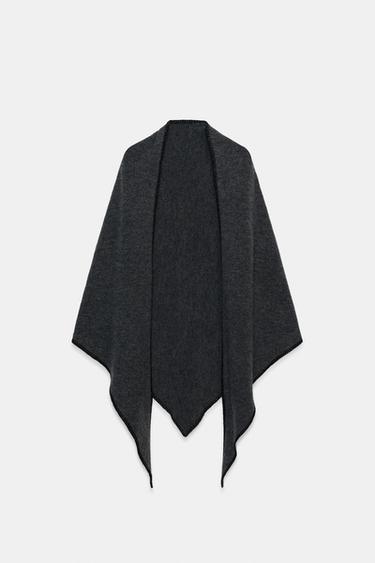 Zara CONTRAST TRIANGULAR BANDANA - Gray