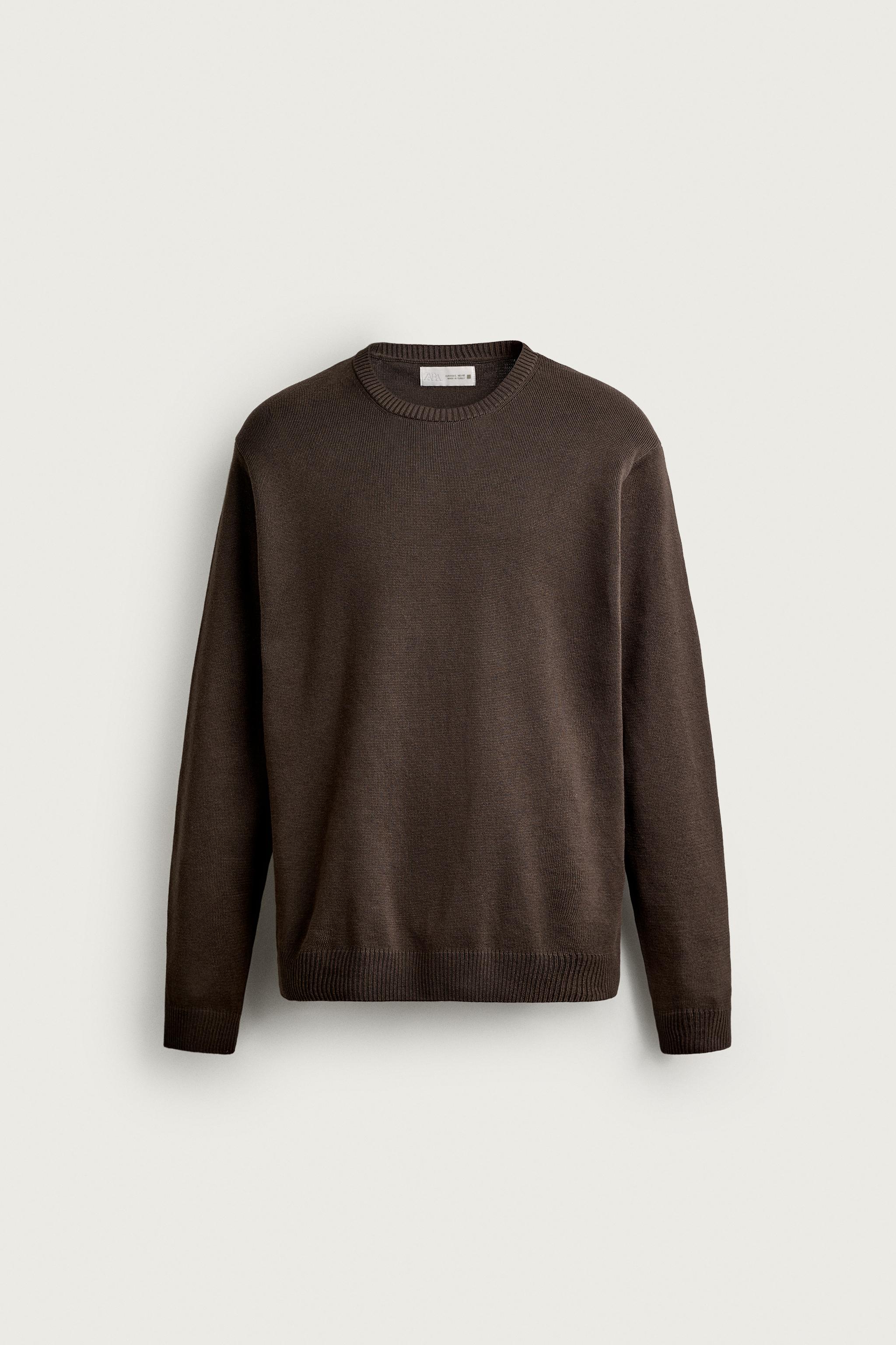 Мужские свитеры Zara COTTON TEXTURE JUMPER — фото 5