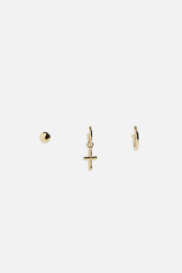 Zara 3-PACK OF EARRINGS © OTIS KWAME KYE QUAICOE - Gold - Image 0