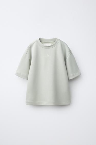 CAMISETA TEXTO SPORTY - Menta claro de Zara - Imagen 0