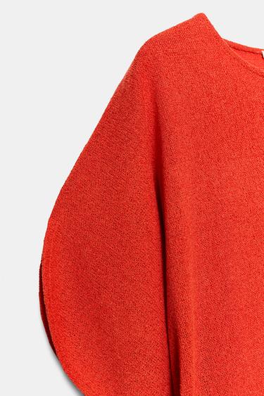 TOP RUSTIQUE À MANCHES CAPE - Rouge de Zara - Image 7