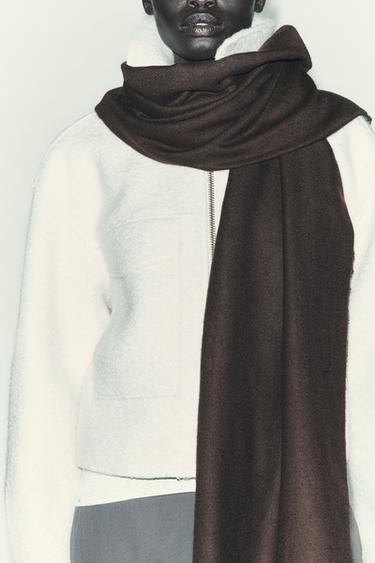 FOULARD UNI DOUX - Marron de Zara - Image 1