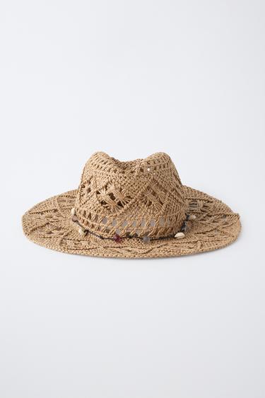 COWBOY HAT WITH SHELLS - Brown by Zara - Image 3