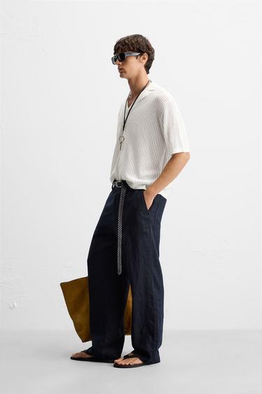 CHEMISE EN MAILLE AJOURÉE - Écru de Zara - Image 3