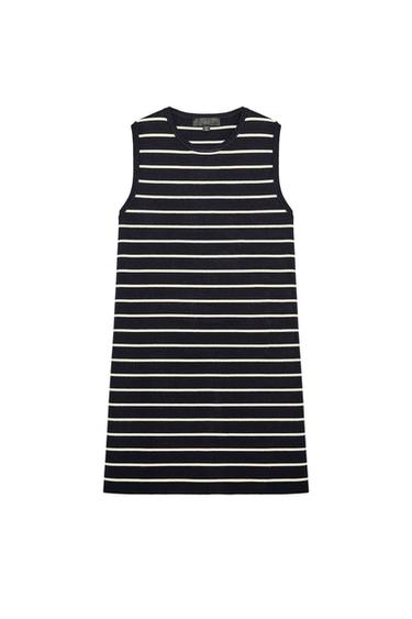 STRIPED KNIT MINI DRESS