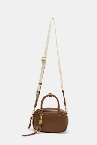 MINI TOPSTITCHED BAG - Dark tan by Zara - Image 2