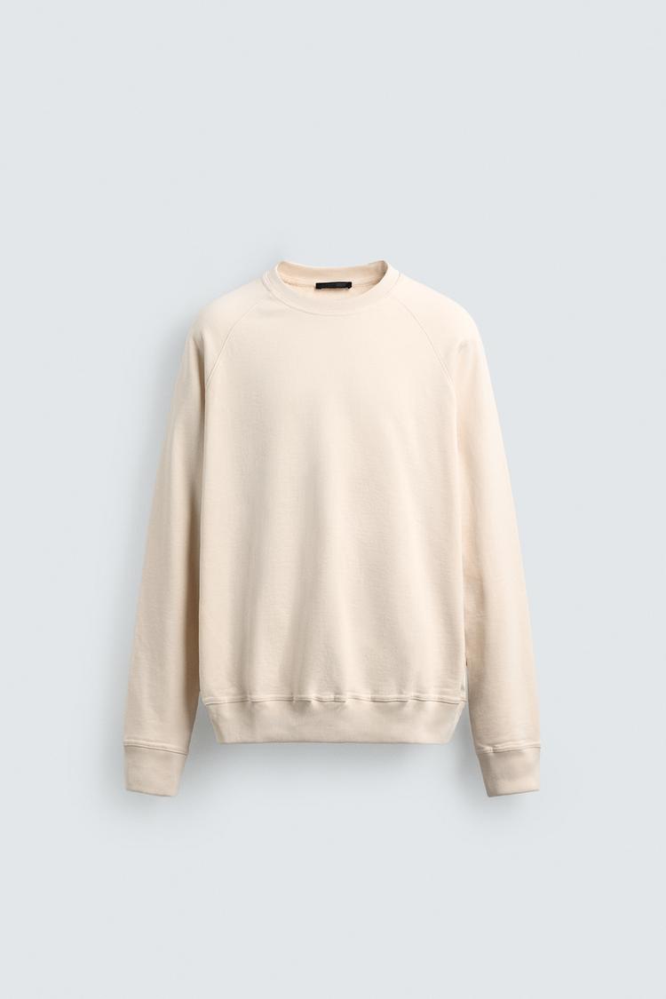 ZARA BASIC FADED CREWNECK SWEATSHIRT