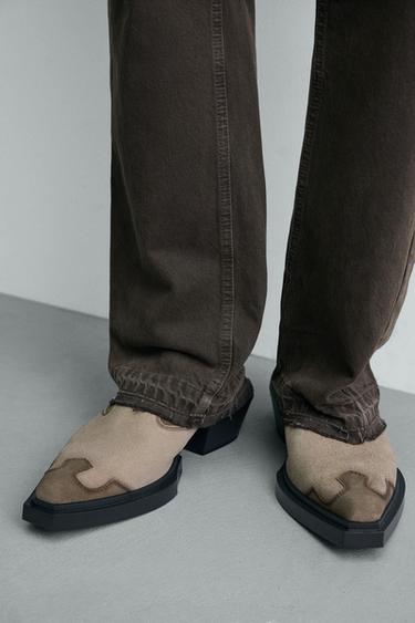 SABOTS EN CUIR - Gris de Zara - Image 2