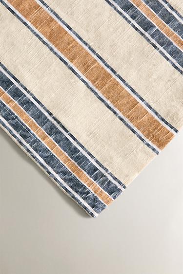 TABLECLOTH WITH DYED THREAD STRIPES - Blue by Zara - Image 2