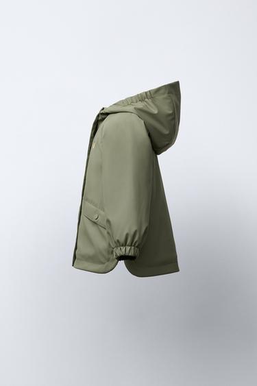 RUBBERISED WATER-RESISTANT RAINCOAT WITH FLEECE LINING - Khaki by Zara - Image 2