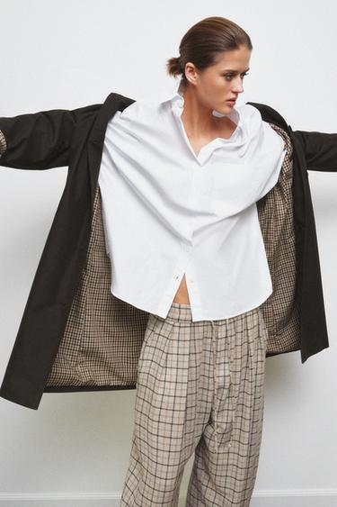 OVERSIZE TRENCH COAT ZW COLLECTION - Dark brown by Zara
