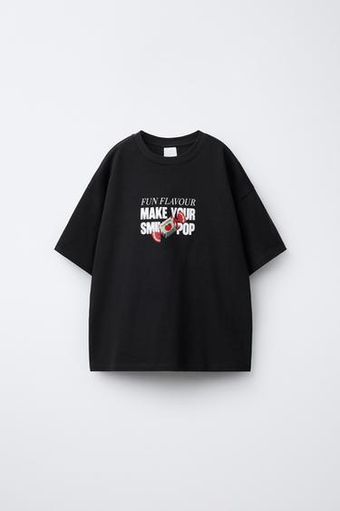 CHERRY AND SWEET PRINT T-SHIRT - Black by Zara