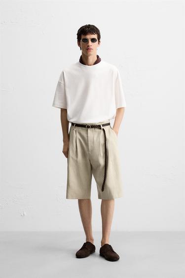 Zara WATERCOLOR PRINT T-SHIRT - White