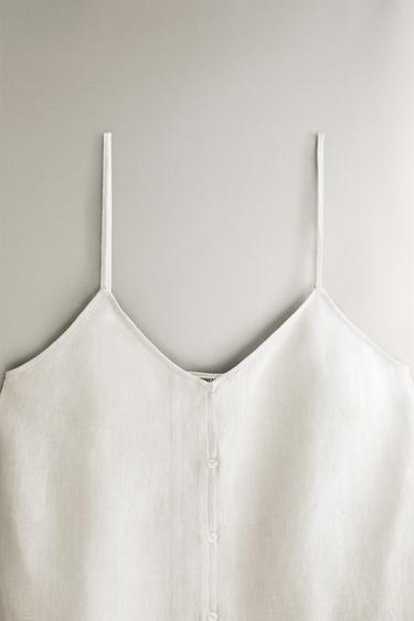 TOP LIN BOUTONS - Blanc cassé de Zara - Image 1