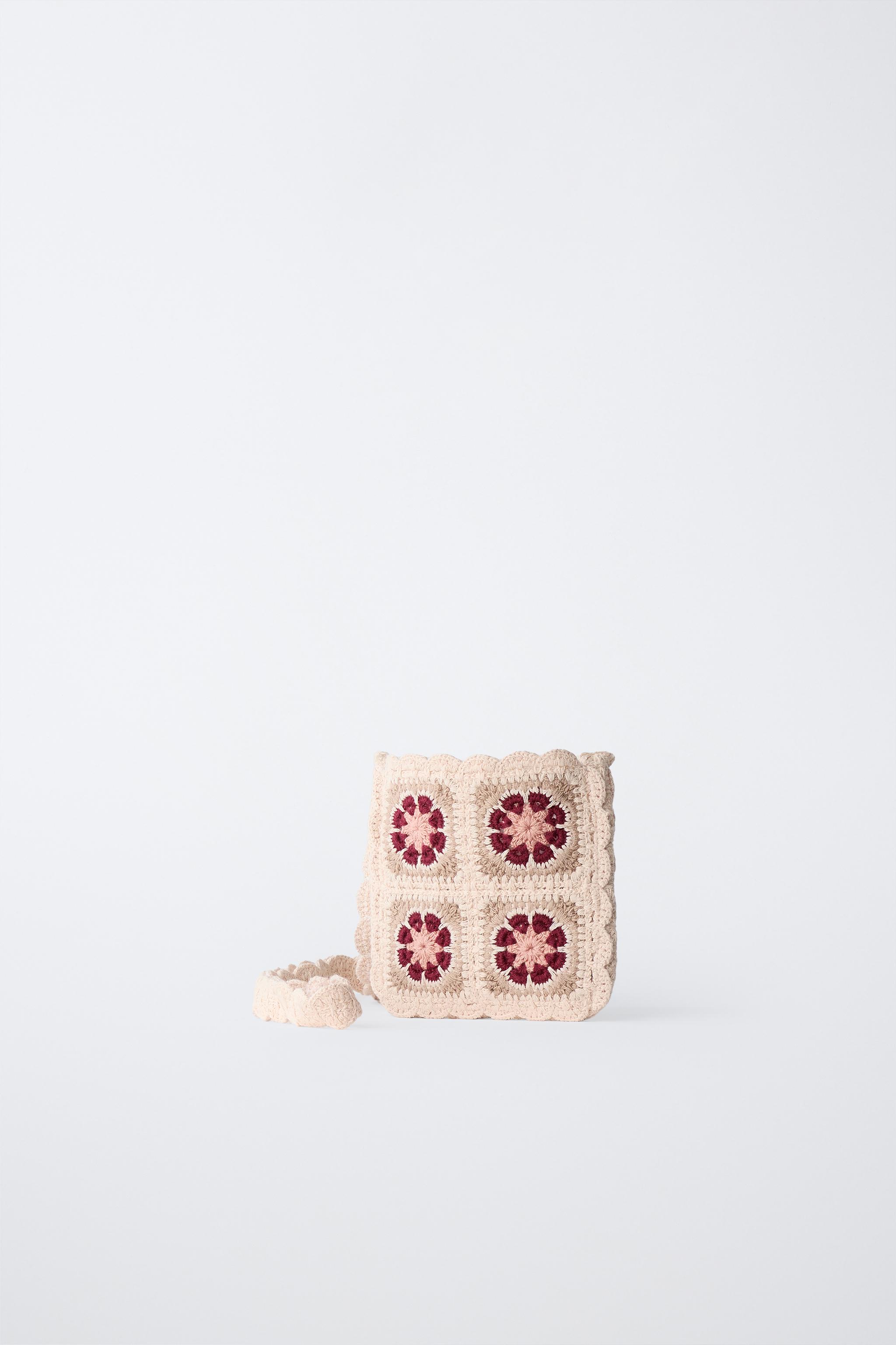 CROCHET KNIT FLOWER BAG