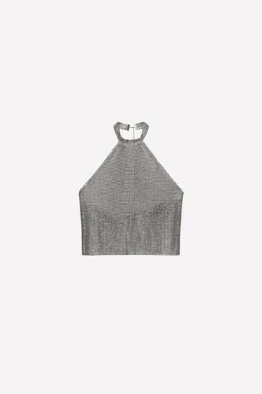 HAUT HALTER MAILLES LUDOVIC DE SAINT SERNIN x ZARA - Argent de Zara - Image 2