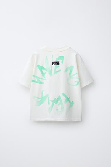 PRINTED T-SHIRT - White by Zara - Image 1