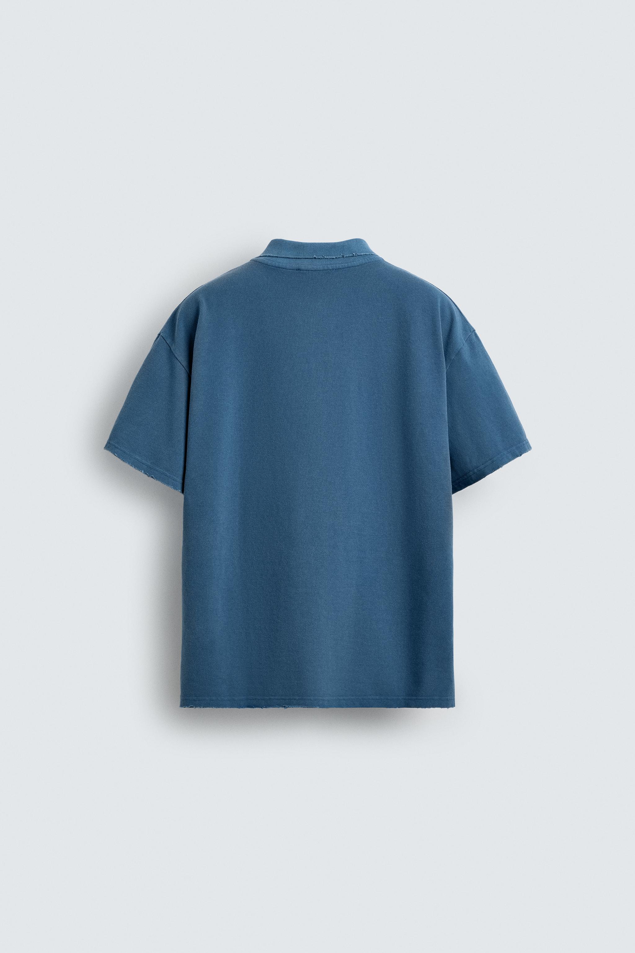 POLO EN PIQUÉ DÉLAVÉ