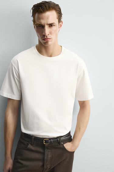 T-SHIRT MERCERISÉ MANCHES COURTES LIMITED EDITION - Blanc de Zara - Image 4