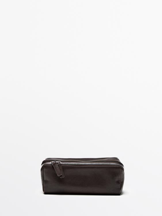 Nappa leather toiletry bag