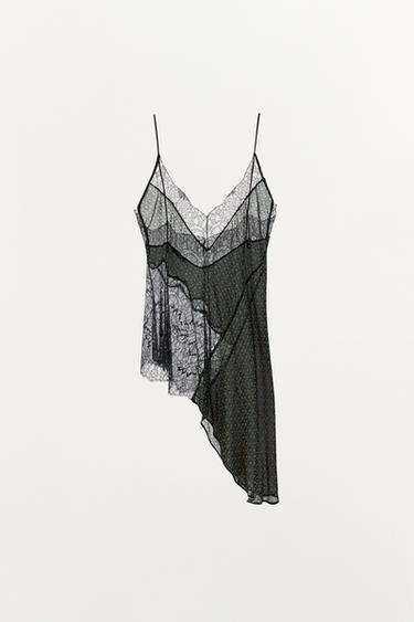 ASYMMETRIC 100% VISCOSE PRINTED LACE TOP - Multicoloured by Zara - Image 6