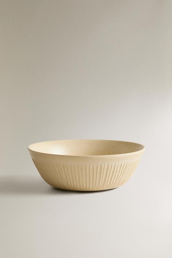 BOL GRÈS RAYÉ - Beige foncé de Zara - Image 0