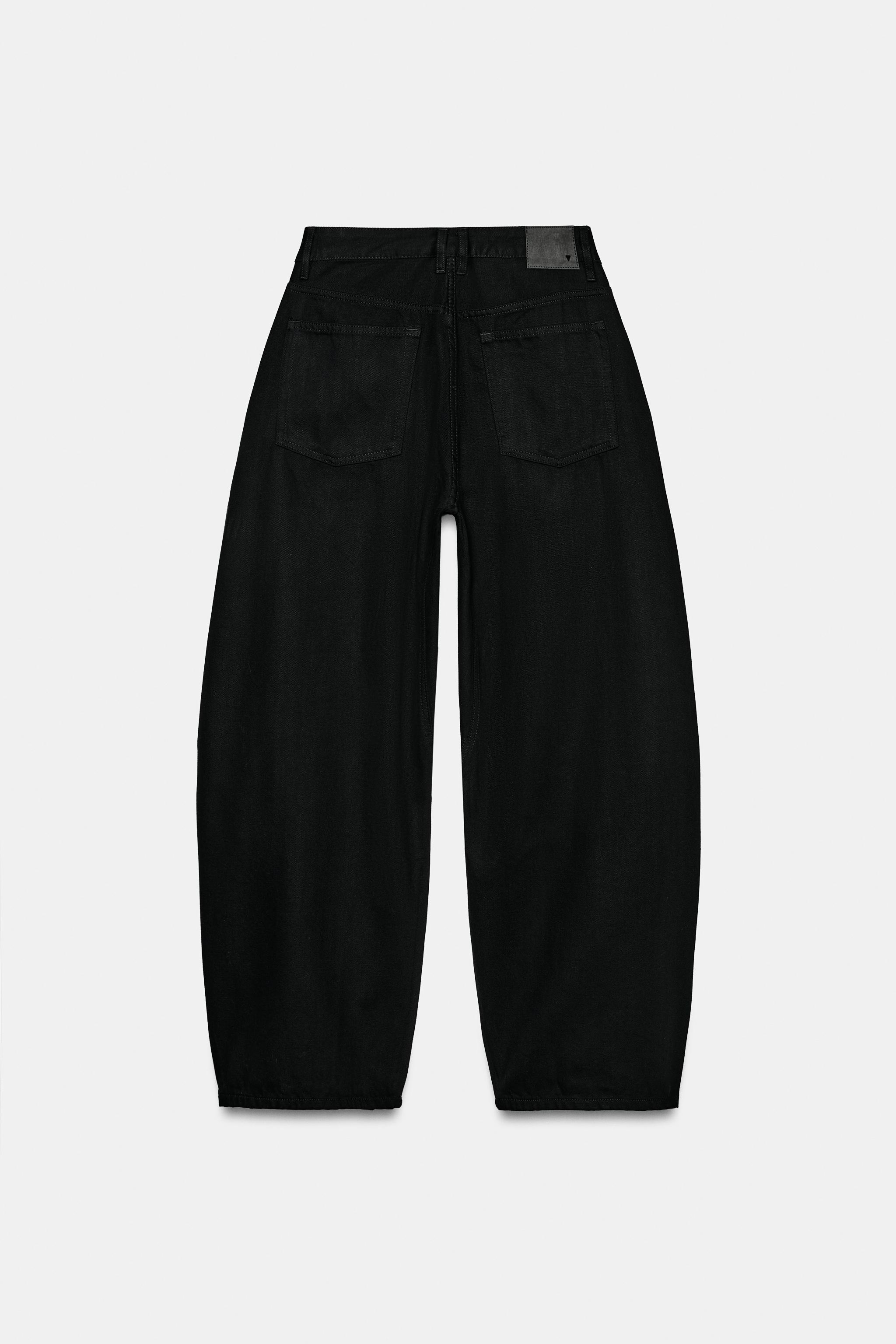 Женские джинсы Zara TRF MID-RISE BALLOON JEANS — фото 9