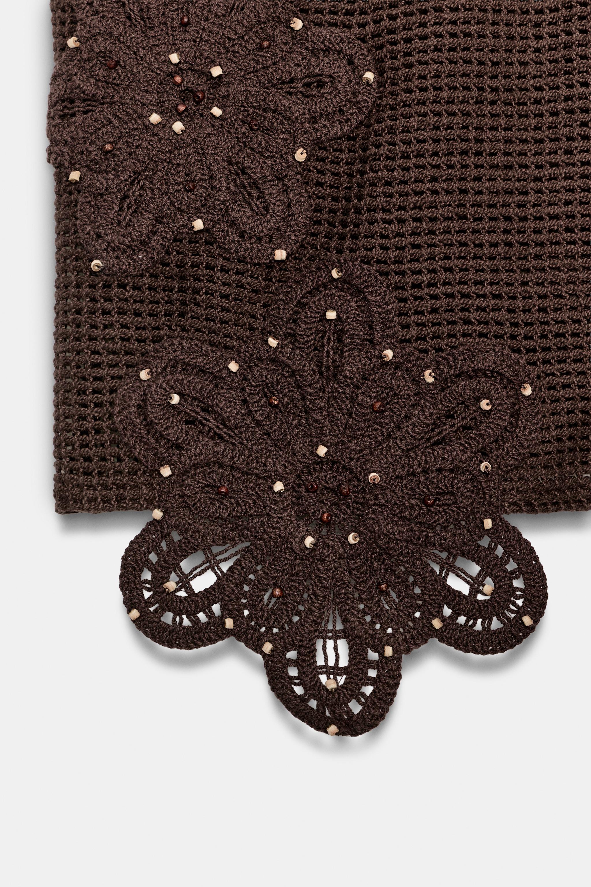 BEADED CROCHET CROP TOP