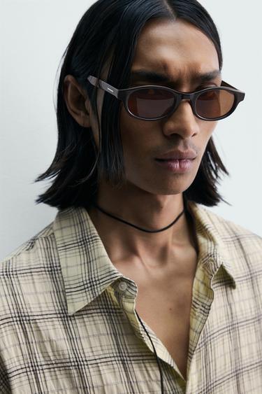 RELAXED FIT CHECK JACQUARD SHIRT - Pastel yellow by Zara - Image 5
