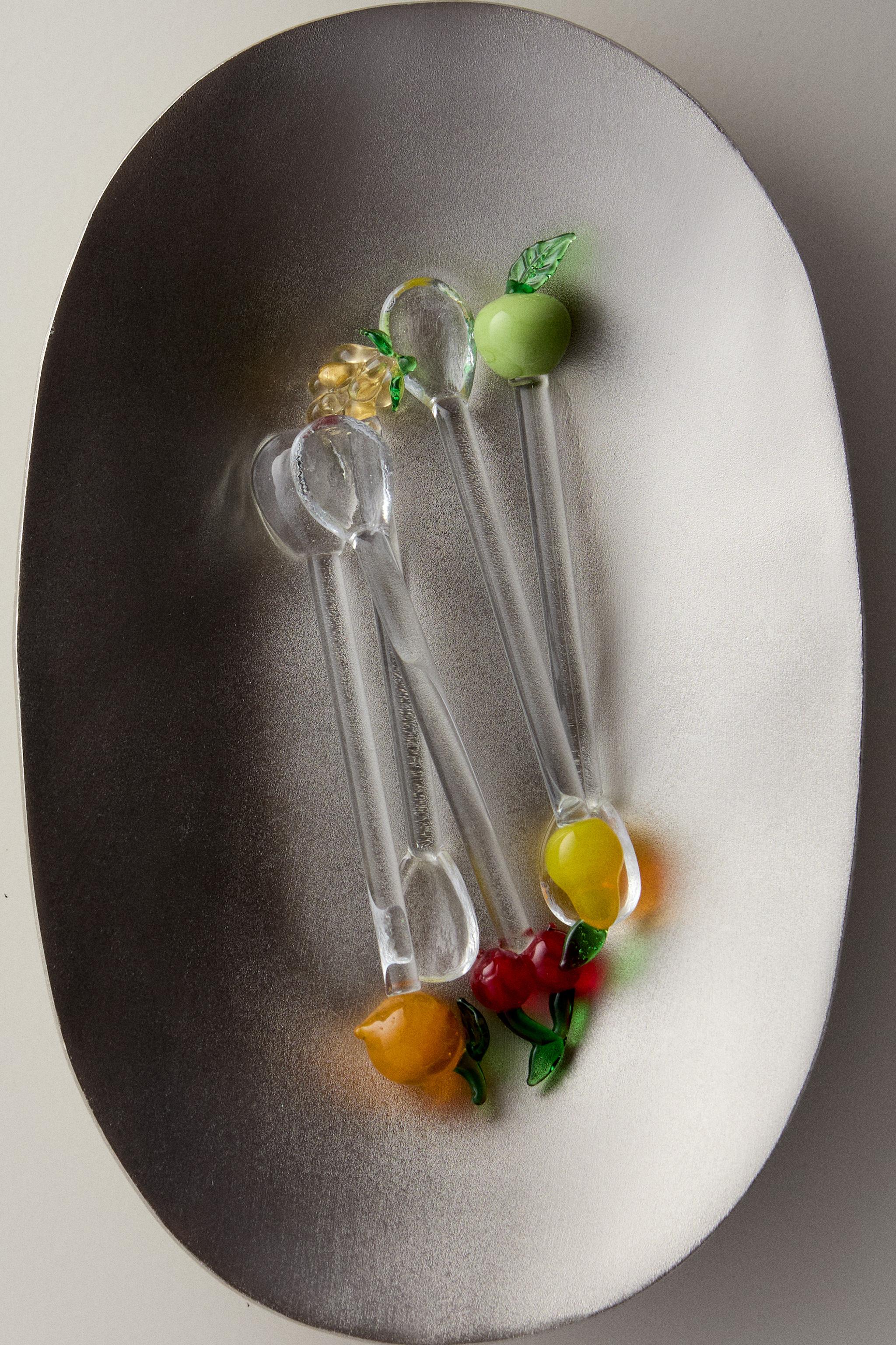 PACK OF FRUIT GLASS DESSERT SPOONS (PACK OF 6)