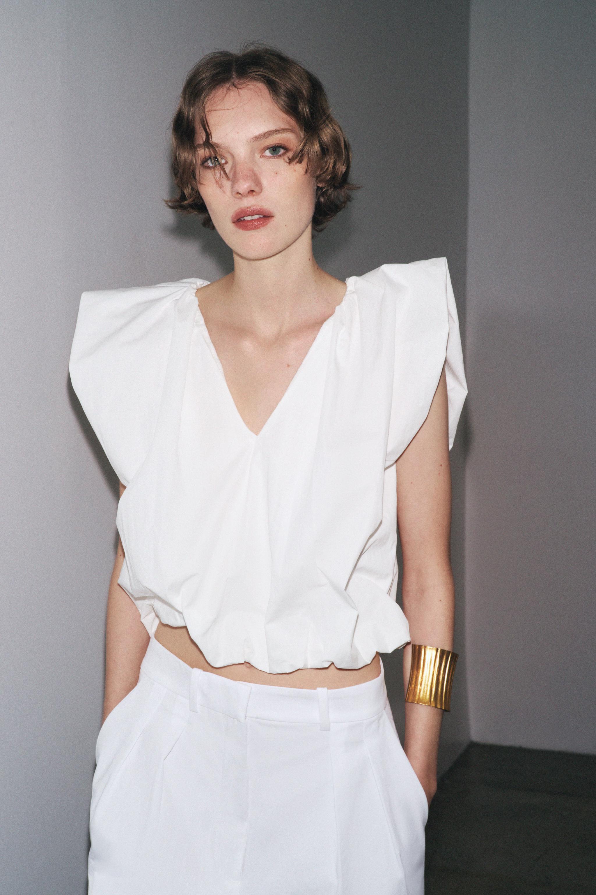 TOP BOUFFANT EN POPELINE ZW COLLECTION