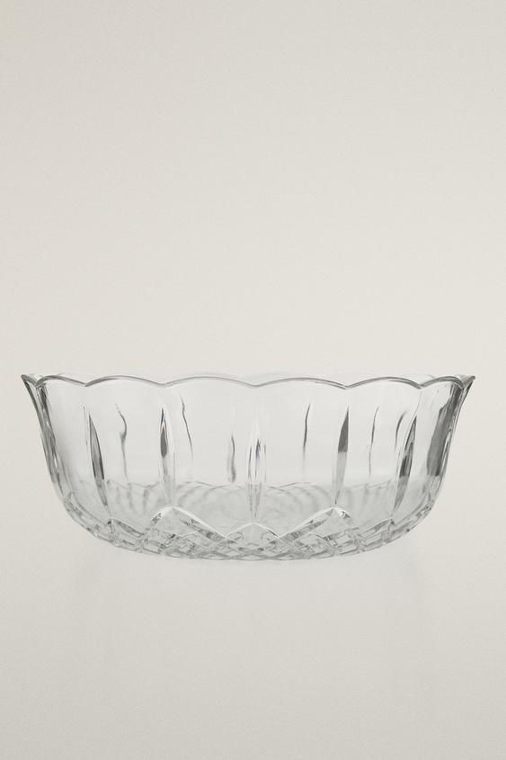 CUT GLASS SALAD BOWL - Transparent by Zara - Image 0