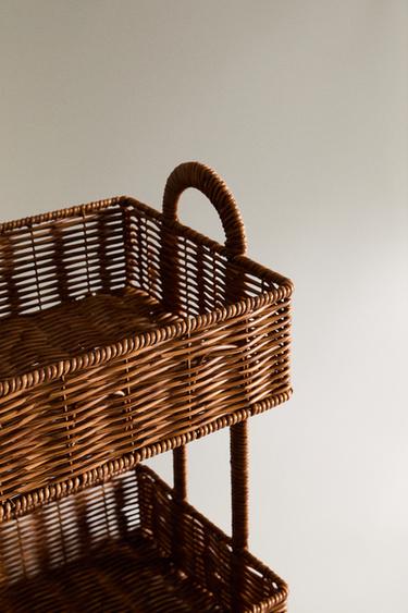 BRAIDED PLASTIC STORAGE UNIT - Brown by Zara - Image 1