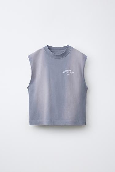 CAMISETA MANGA SISA - Gris de Zara - Imagen 0